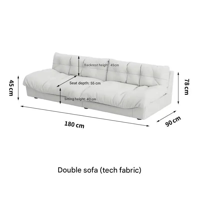 Light Luxury Cream Clouds Living Room Sofa Bed XXL Minimalist Couch - MOOAZAA SHOP