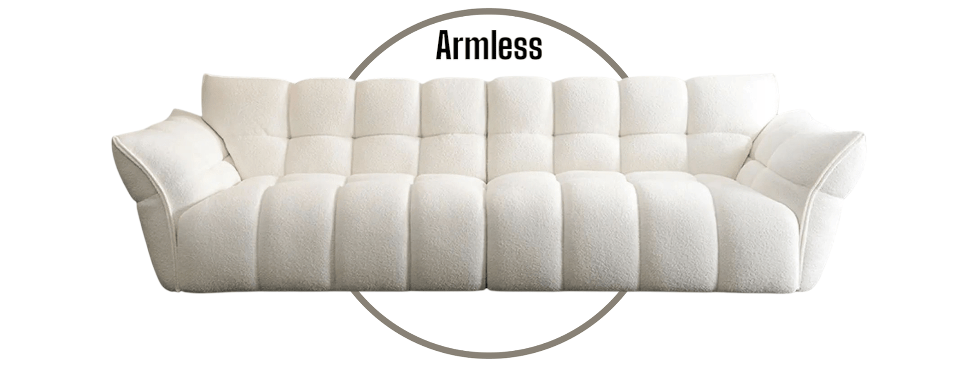 Lily White Modular 3 - Seater Couch - MOOAZAA SHOP