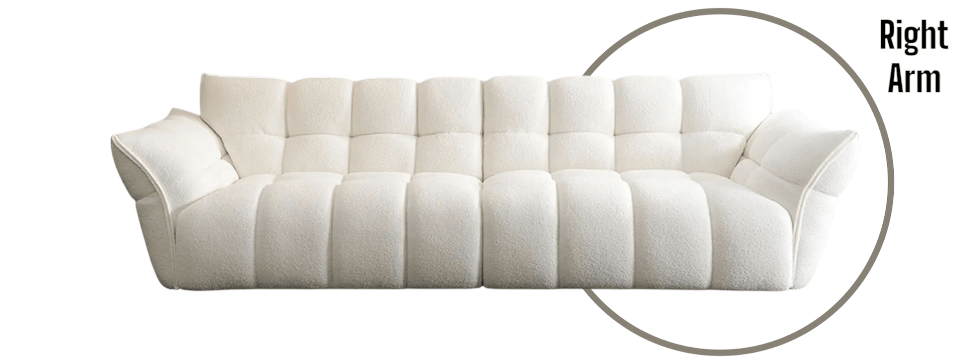 Lily White Modular 3 - Seater Couch - MOOAZAA SHOP