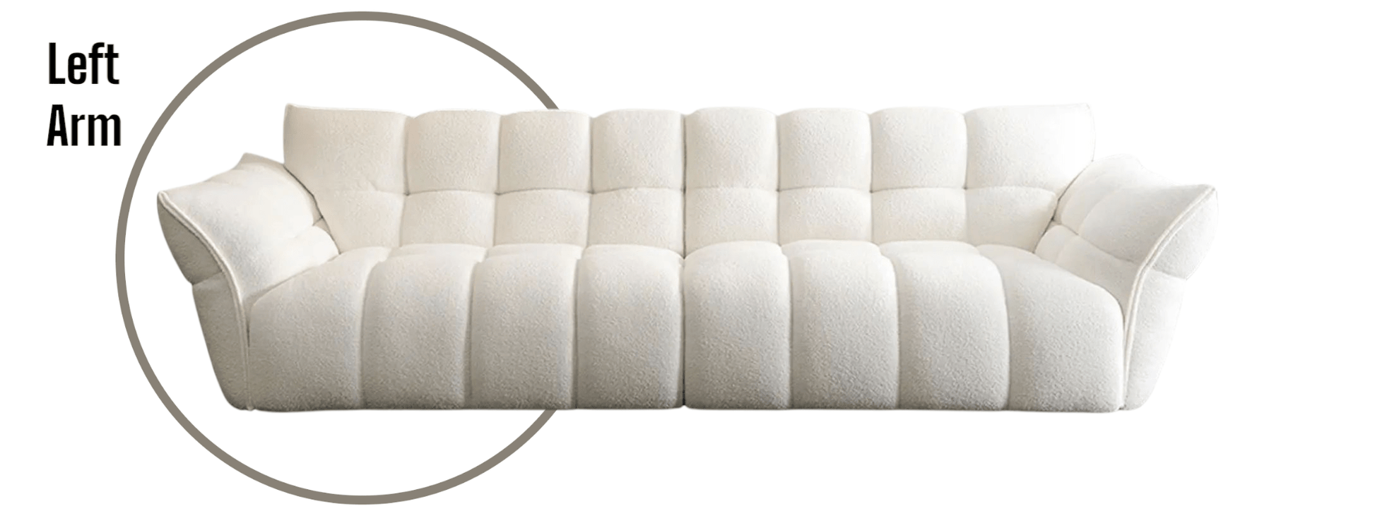Lily White Modular 3 - Seater Couch - MOOAZAA SHOP