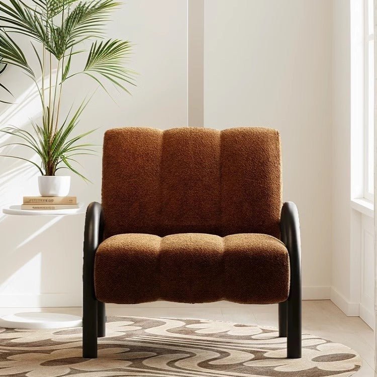 LOOP Modern Single Chair, Dark Brown/ Cream/ Dark Green - MOOAZAA SHOP