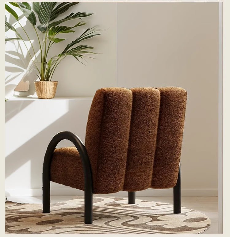LOOP Modern Single Chair, Dark Brown/ Cream/ Dark Green - MOOAZAA SHOP