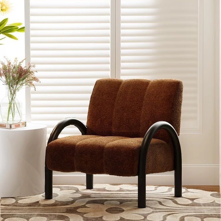 LOOP Modern Single Chair, Dark Brown/ Cream/ Dark Green - MOOAZAA SHOP