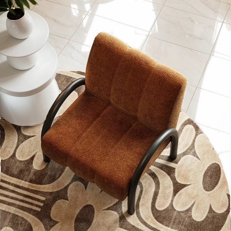 LOOP Modern Single Chair, Dark Brown/ Cream/ Dark Green - MOOAZAA SHOP