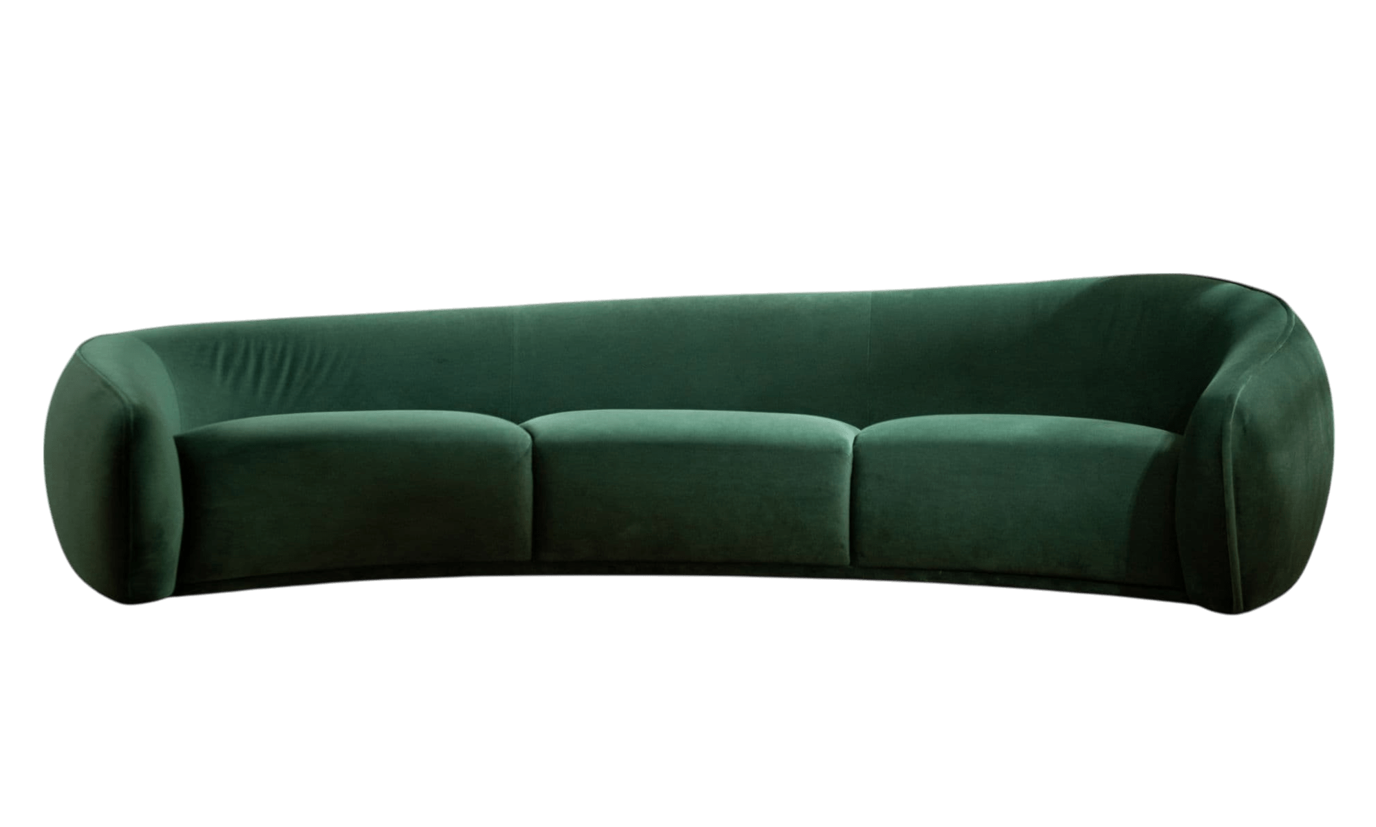 Green sofa on a transparent background