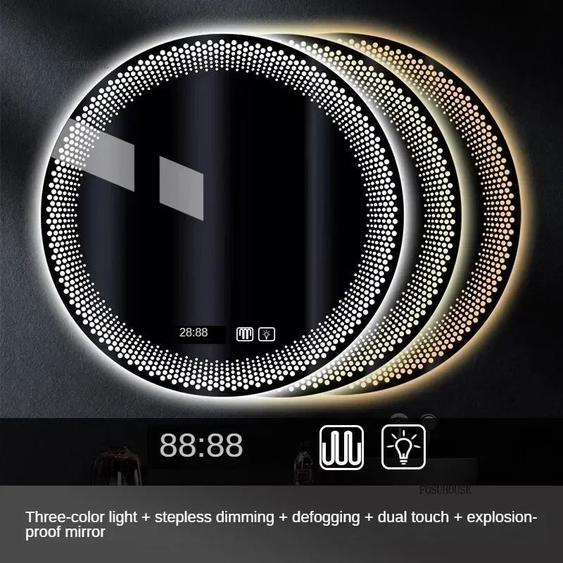 LUXURY SHINY TOUCH LED MIRROR - MOOAZAA SHOP