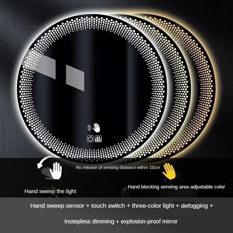 LUXURY SHINY TOUCH LED MIRROR - MOOAZAA SHOP