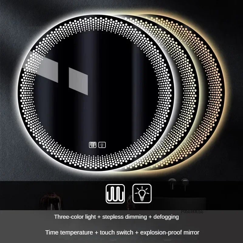 LUXURY SHINY TOUCH LED MIRROR - MOOAZAA SHOP
