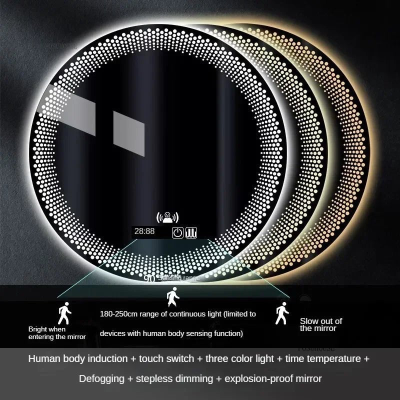 LUXURY SHINY TOUCH LED MIRROR - MOOAZAA