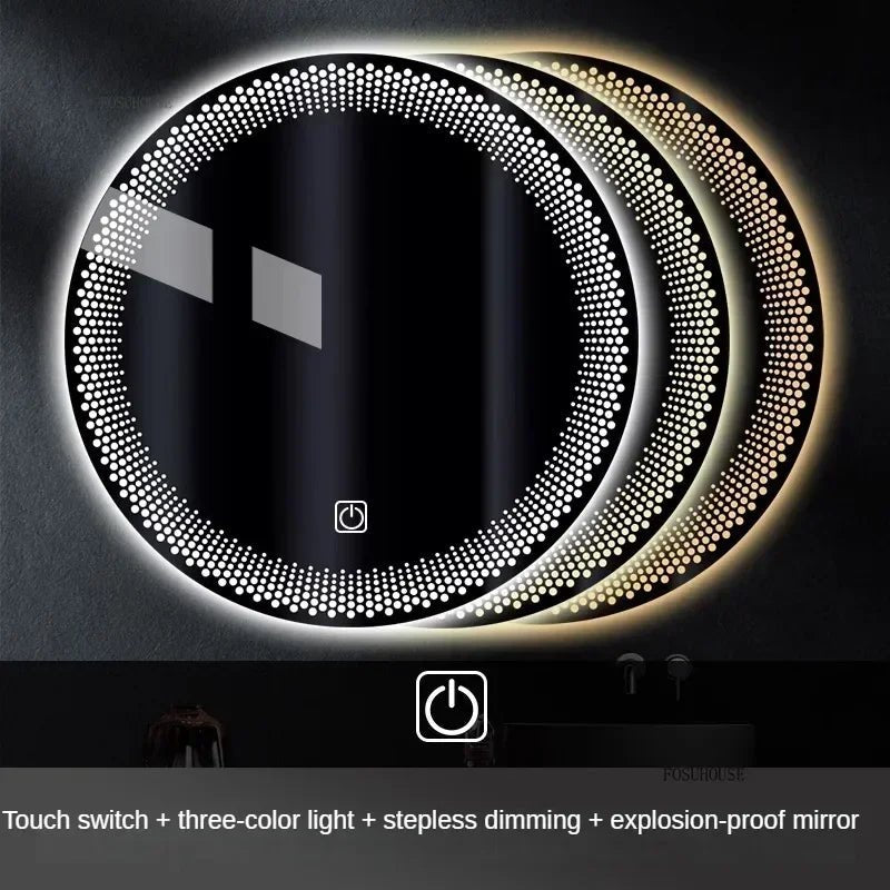 LUXURY SHINY TOUCH LED MIRROR - MOOAZAA SHOP