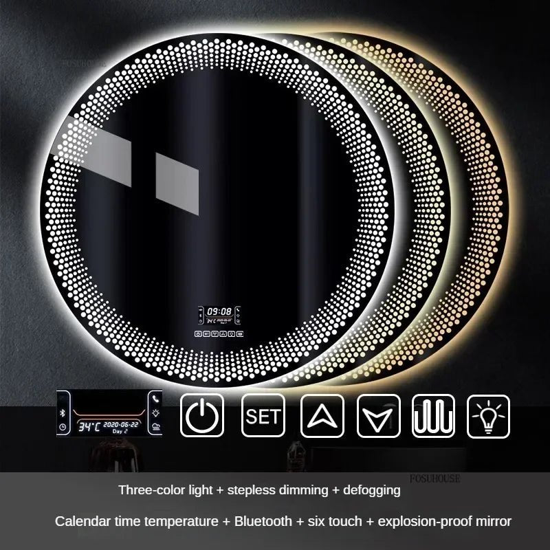 LUXURY SHINY TOUCH LED MIRROR - MOOAZAA SHOP