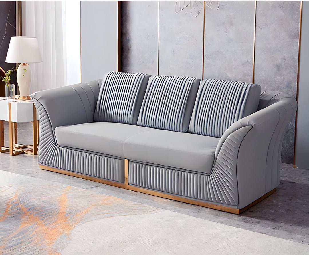 Manhattan Sofa Set in Luxury Grey Velvet - MOOAZAA SHOP