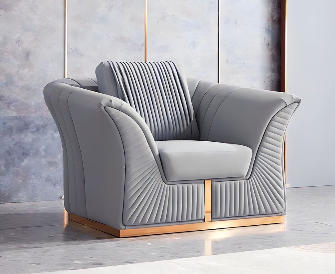 Manhattan Sofa Set in Luxury Grey Velvet - MOOAZAA SHOP