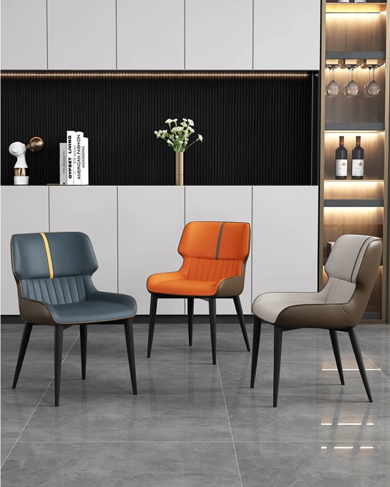 Marme Nordic Leather Dining Chair - MOOAZAA SHOP