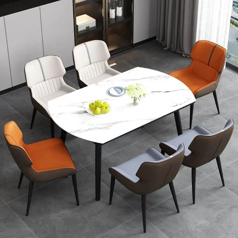 MARME Nordic Leather Dining Chair - MOOAZAA