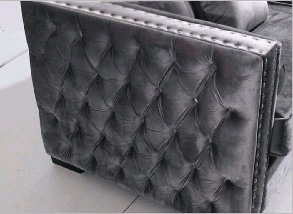 Moscow Sofas Sets in Luxury Dark Grey Velvet - MOOAZAA