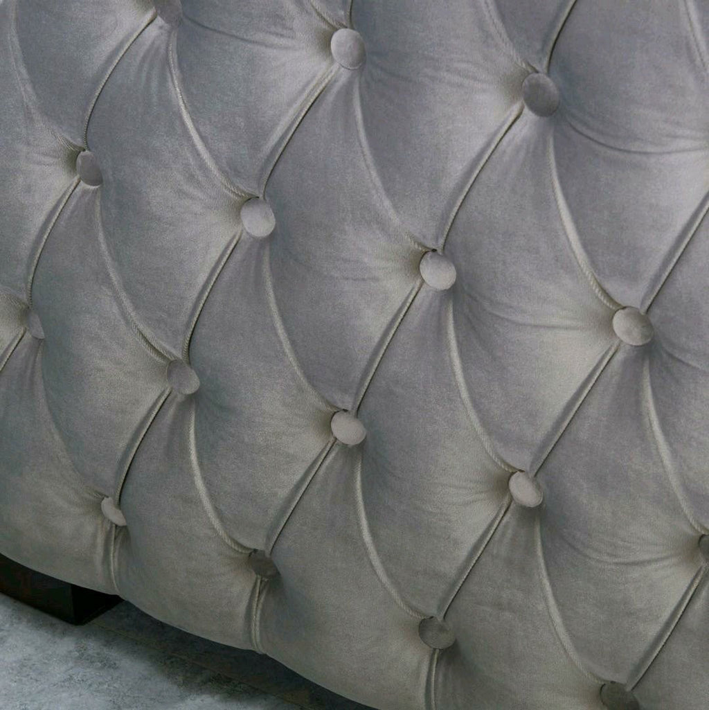 Moscow Sofas Sets in Luxury Grey Silver Velvet - MOOAZAA