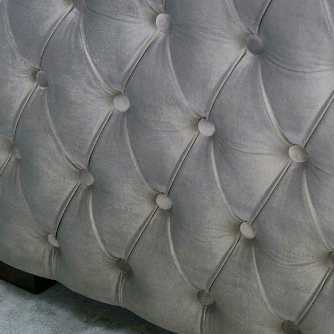 Moscow Sofas Sets in Luxury Grey Silver Velvet - MOOAZAA