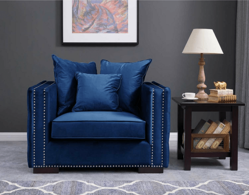 Moscow Sofas Sets in Luxury Navy blue Velvet - MOOAZAA