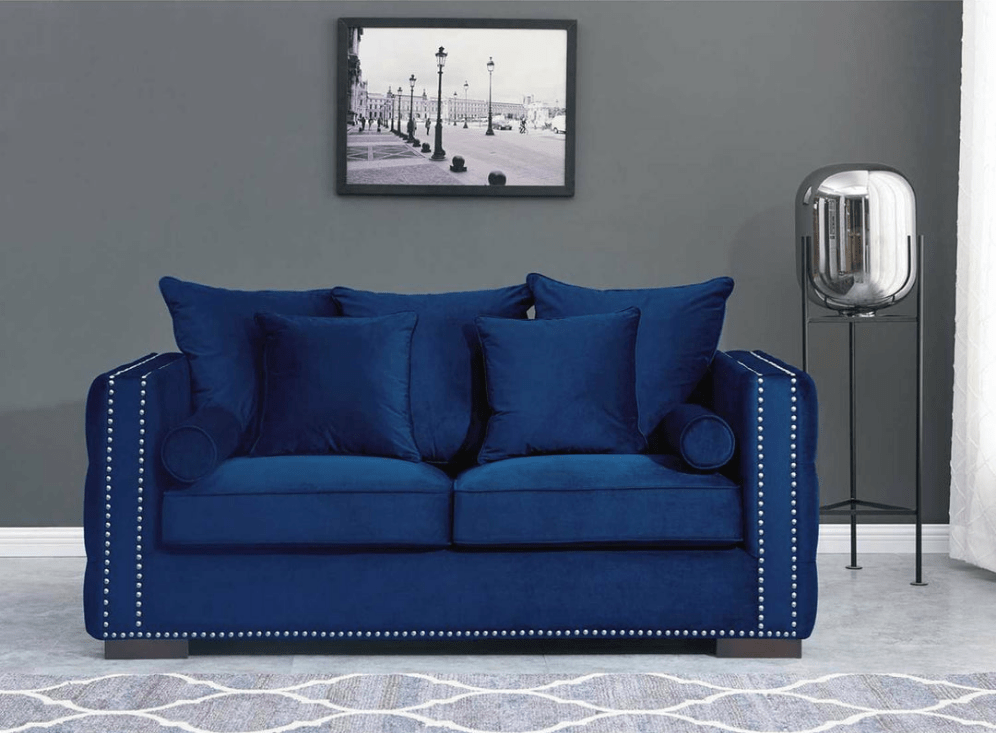 Moscow Sofas Sets in Luxury Navy blue Velvet - MOOAZAA