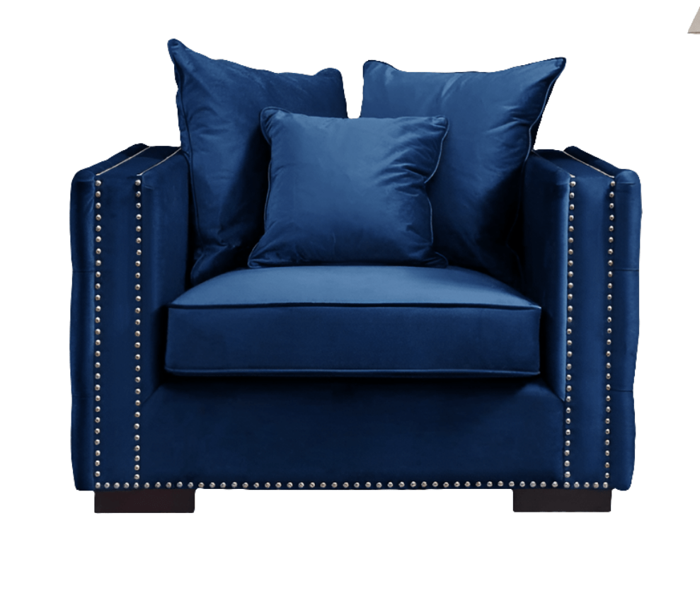 Moscow Sofas Sets in Luxury Navy blue Velvet - MOOAZAA