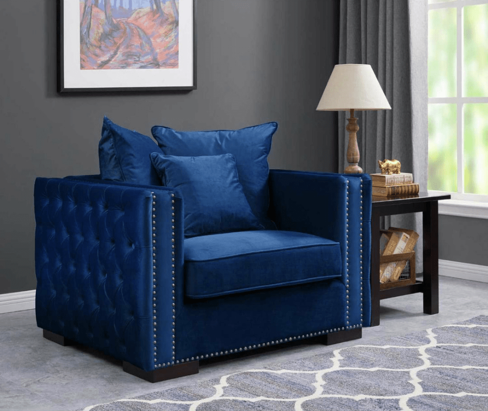 Moscow Sofas Sets in Luxury Navy blue Velvet - MOOAZAA SHOP