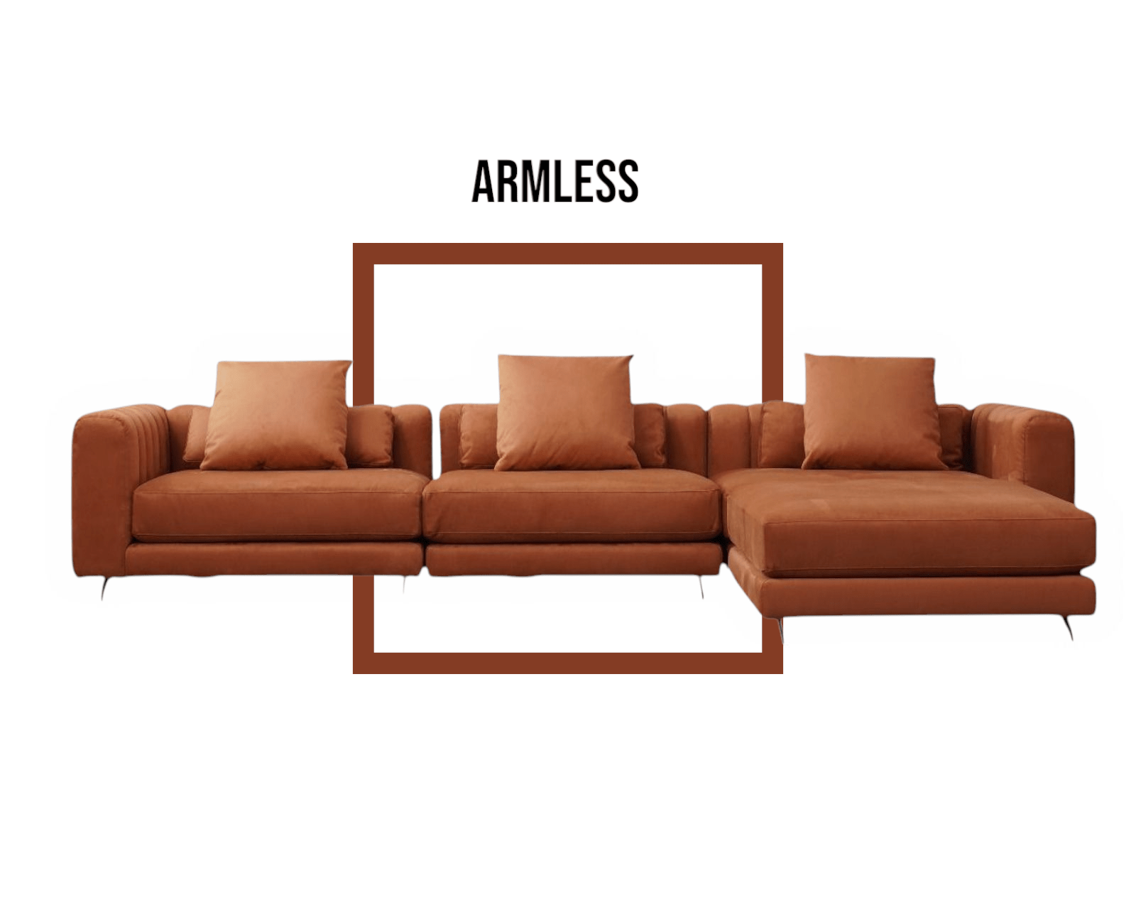 Muses Modern Leather Sectional Corner Sofa With Cushions - MOOAZAA SHOP
