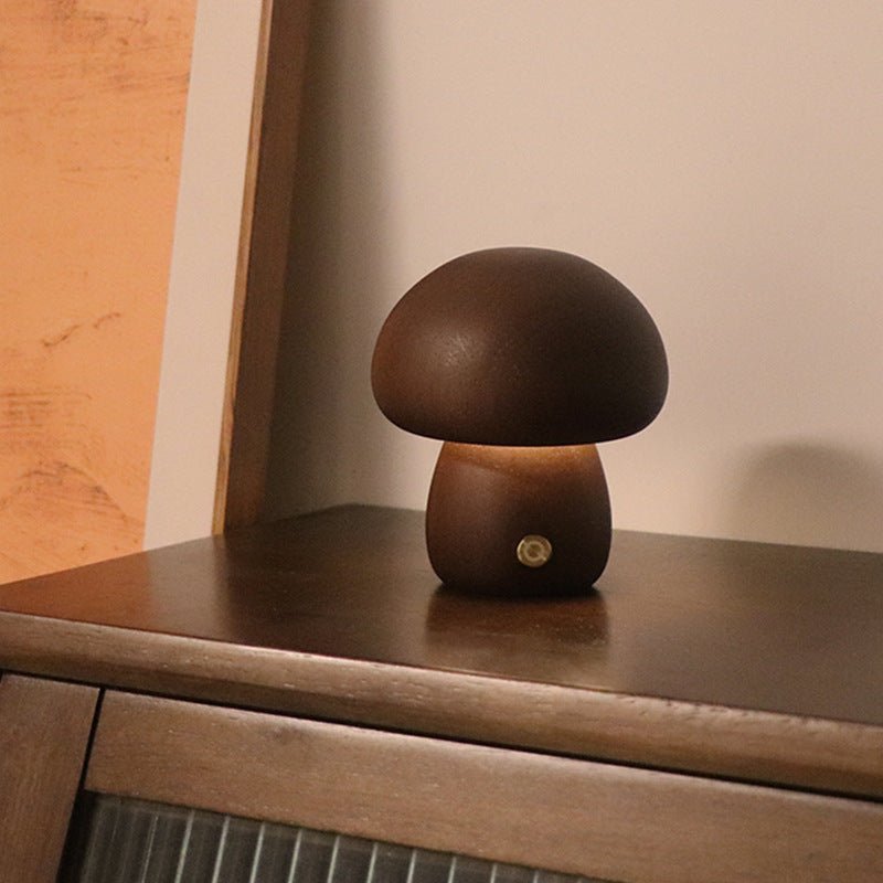 MUSHROOM WOOD LED LAMP - MOOAZAA 