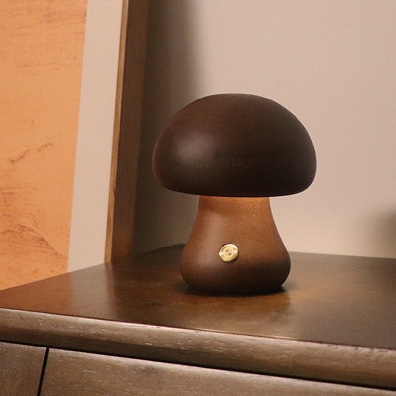 MUSHROOM WOOD LED LAMP - MOOAZAA 