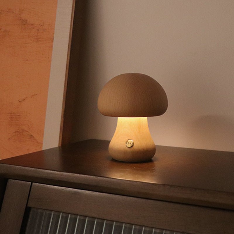 MUSHROOM WOOD LED LAMP - MOOAZAA 