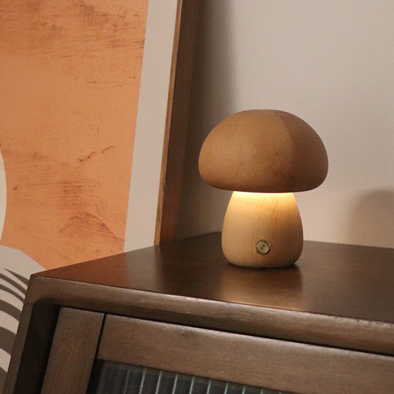 MUSHROOM WOOD LED LAMP - MOOAZAA 