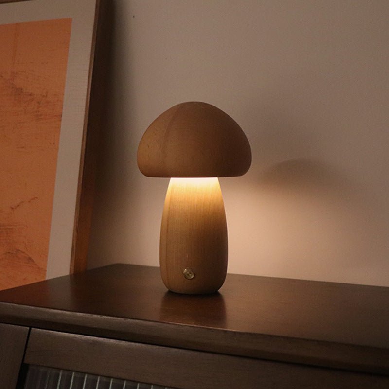 MUSHROOM WOOD LED LAMP - MOOAZAA 