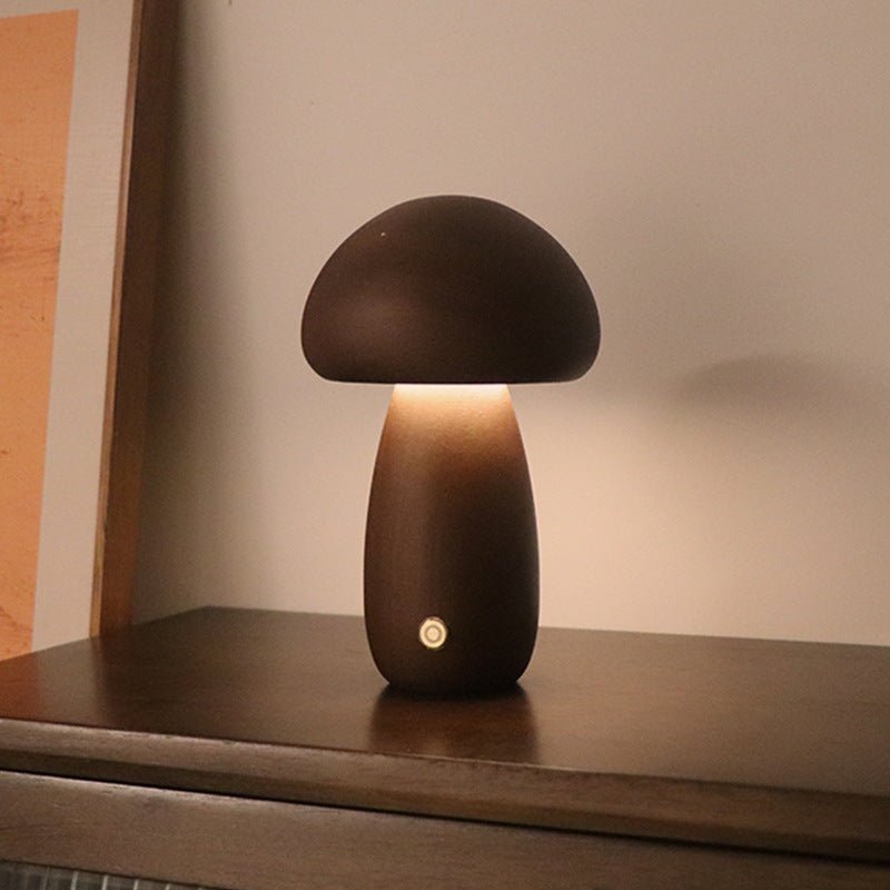 MUSHROOM WOOD LED LAMP - MOOAZAA 