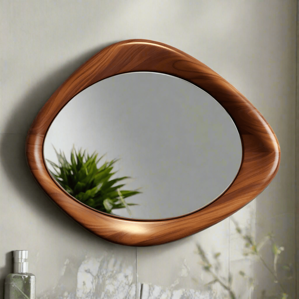 Nature's Canvas Wall - mounted Bathroom Wood Mirror - MOOAZAA