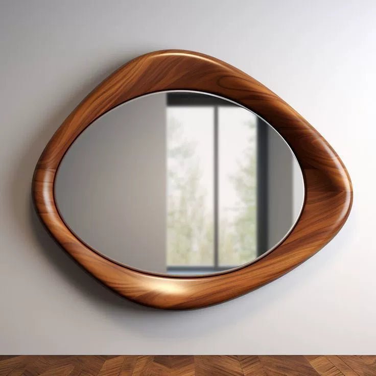 Nature's Canvas Wall - mounted Bathroom Wood Mirror - MOOAZAA
