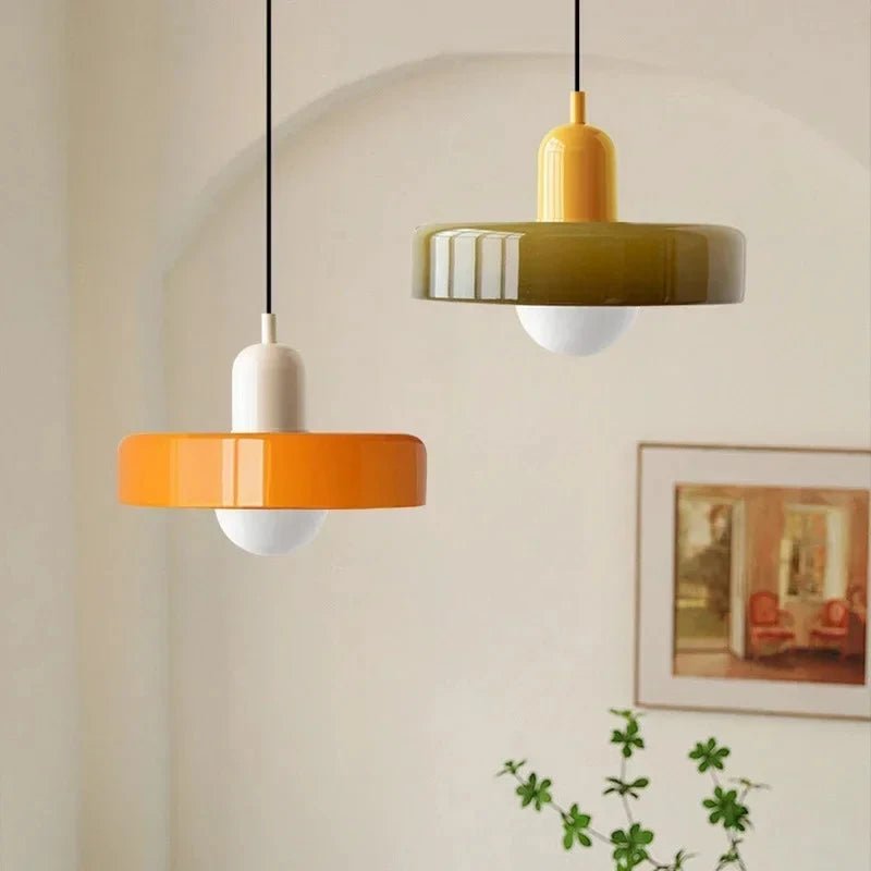 NORDIC RETRO Glass Hanging Lamp - MOOAZAA