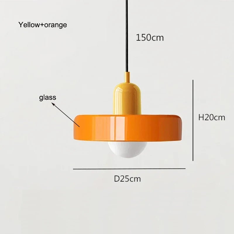 NORDIC RETRO Glass Hanging Lamp - MOOAZAA