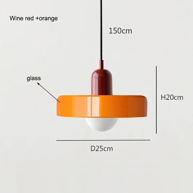 NORDIC RETRO Glass Hanging Lamp - MOOAZAA