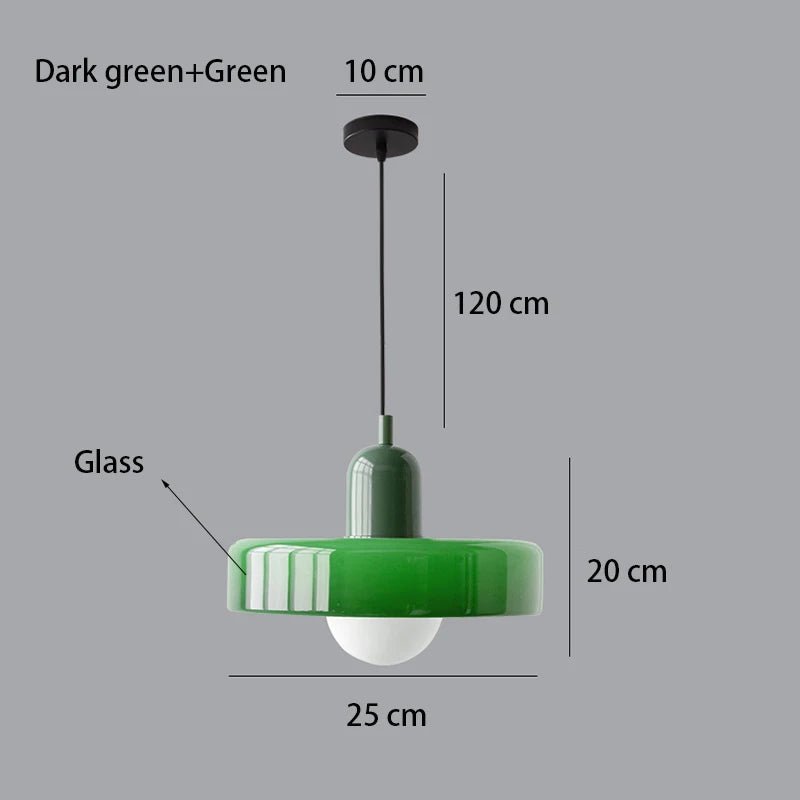NORDIC RETRO Glass Hanging Lamp - MOOAZAA