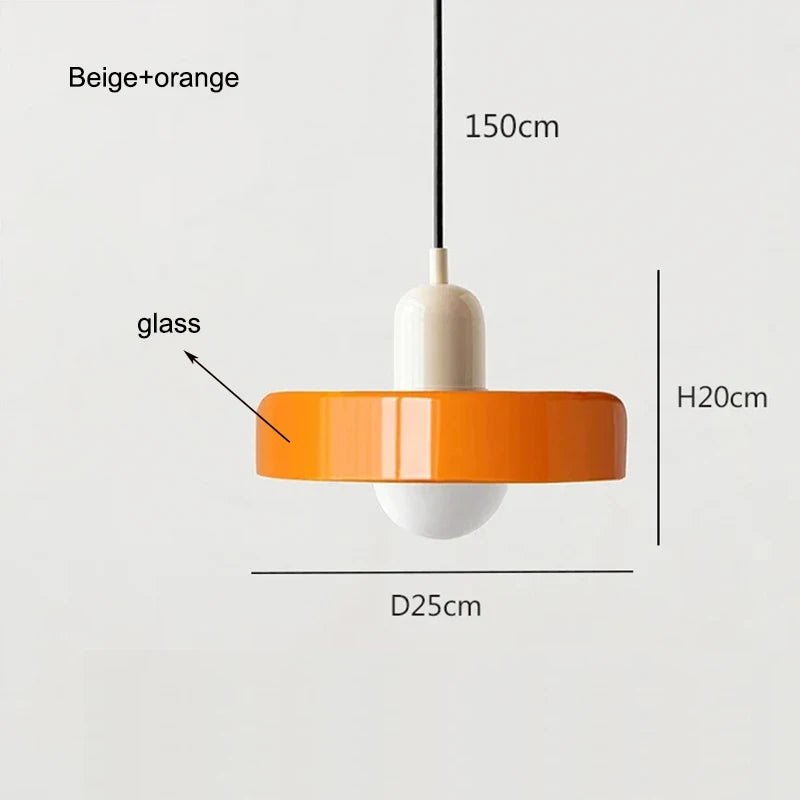 NORDIC RETRO Glass Hanging Lamp - MOOAZAA