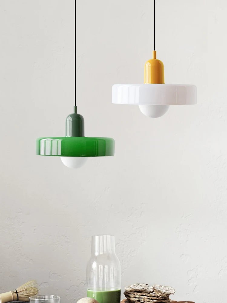 NORDIC RETRO Glass Hanging Lamp - MOOAZAA
