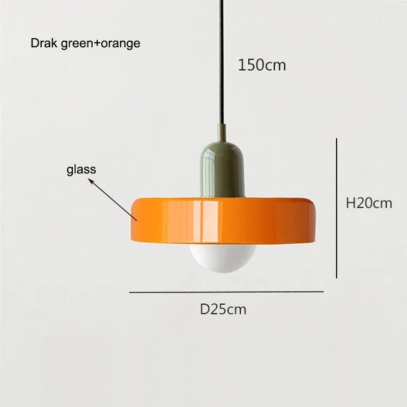 NORDIC RETRO Glass Hanging Lamp - MOOAZAA