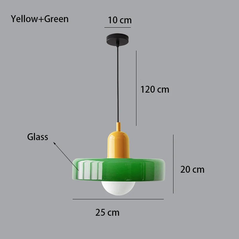 NORDIC RETRO Glass Hanging Lamp - MOOAZAA