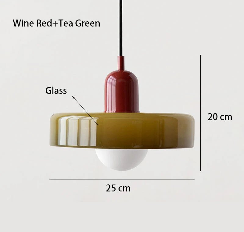 NORDIC RETRO Glass Hanging Lamp - MOOAZAA