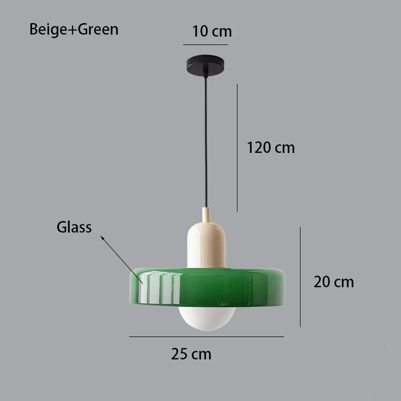 NORDIC RETRO Glass Hanging Lamp - MOOAZAA