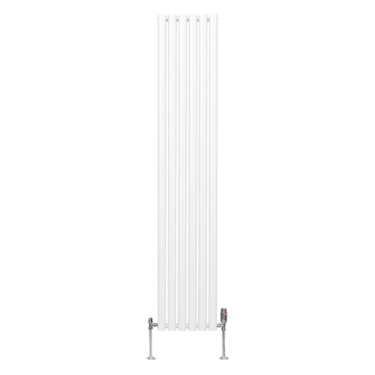 Oval Column Radiator & Valves - 1800mm x 360mm White - MOOAZAA