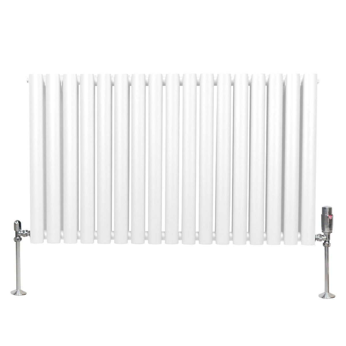 Oval Column Radiator & Valves - 600mm x 1020mm White - MOOAZAA
