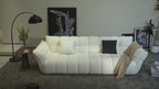 LILY White Modular 3-Seater Couch