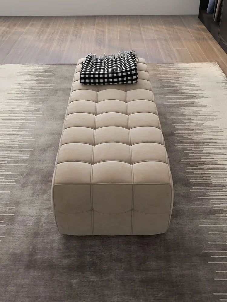 Pulent Velvet Footstool, Italian Style. - MOOAZAA SHOP