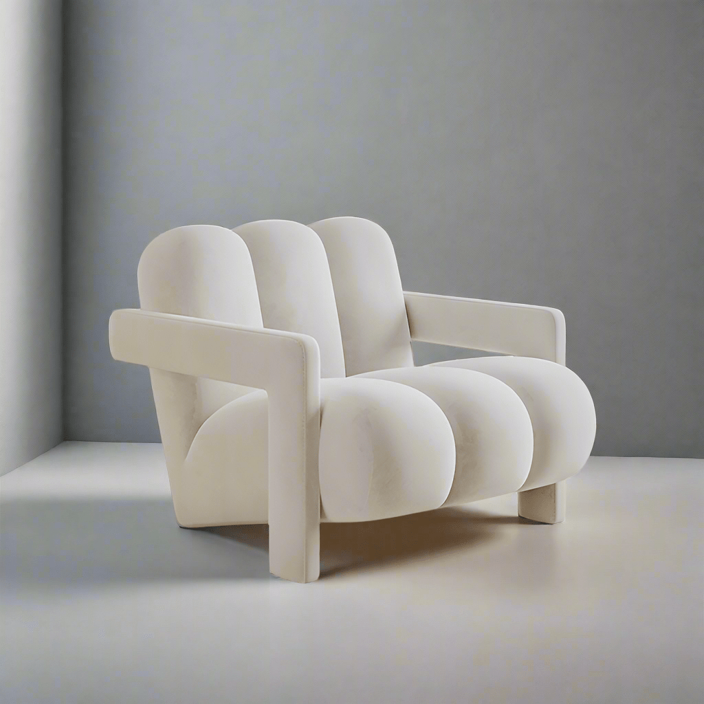 Rest Velvet Sofa,Luxury High quality,white & brown. - MOOAZAA SHOP